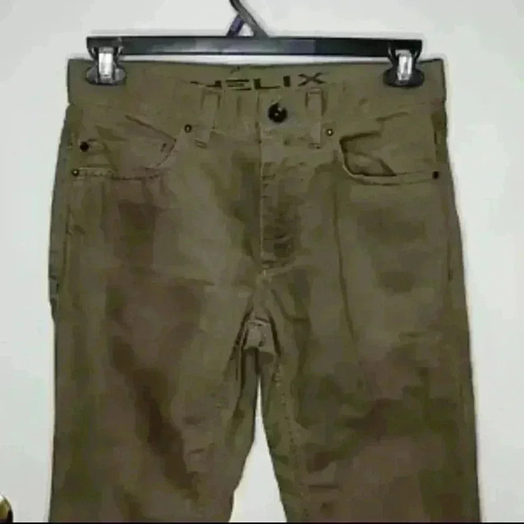 Helix N56 Relaxed Straight Denim Jeans Men 30x30 Brown 5 Pocket Cotton Casual - Picture 2 of 7